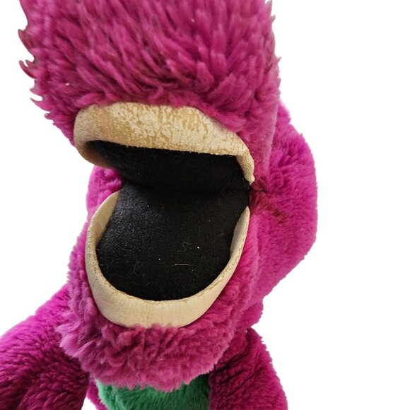 Vintage Barney Plush Toy Dinosaur Stuffed Animal 1992 Purple Green 16" - Picture 2 of 10